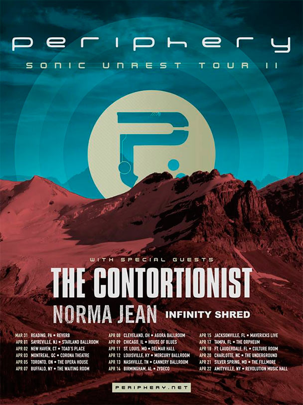 Periphery, The Contortionist, Norma Jean, Infinity Shred Tour The